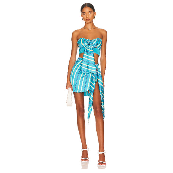 Atoir Tied Up Skirt in Bahamas Stripe Size Small - Picture 1 of 9